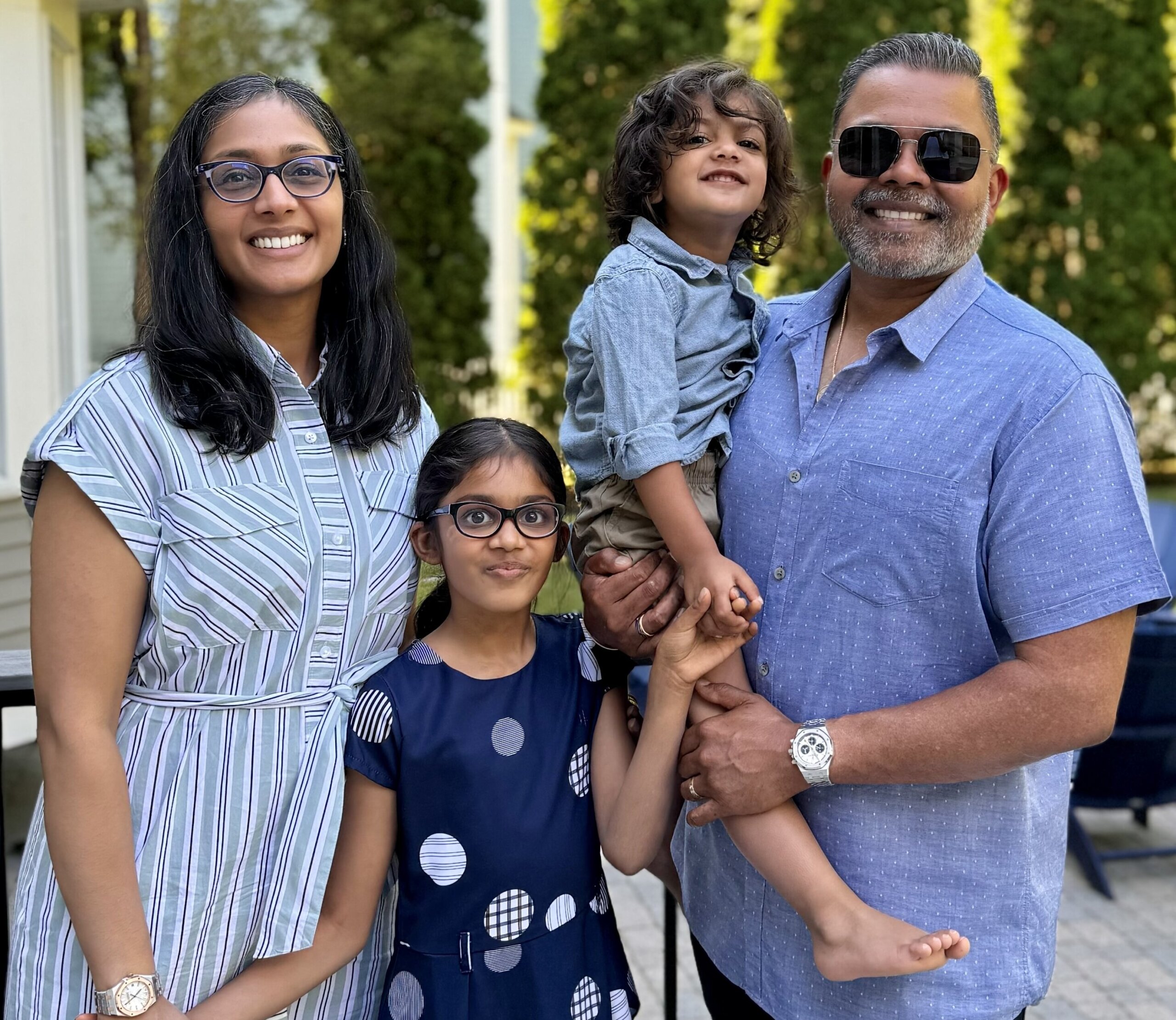 Urvi and Beau Athia with their children